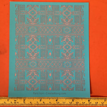 Paris Iron Silkscreen Stencil For Polymer Clay - Create Along 