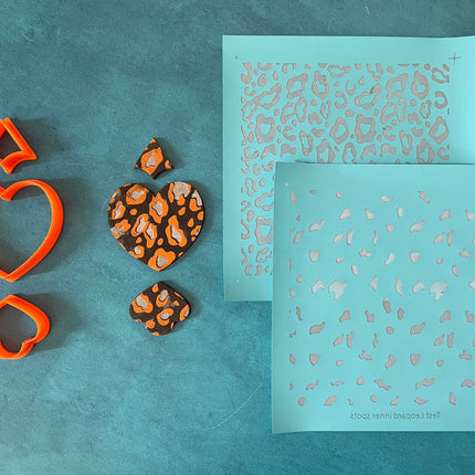 Layered silk screen stencil Large Leopard polymer clay pattern for earrings art decor journal covers silkscreen animal print - Create Along 