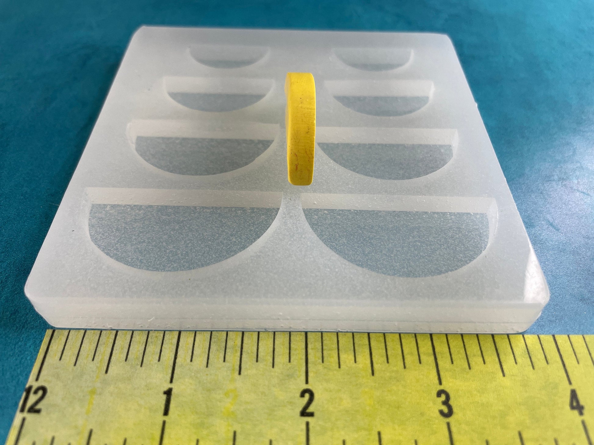 Half Semi Circle 1/4” thick Silicone Earring Jewelry Resin Concrete Clay Mold | polymer clay tools and supplies