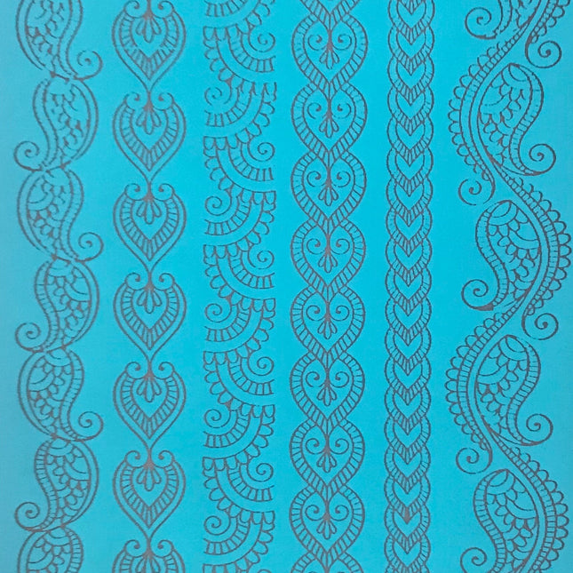 Silkscreen Stencil Henna Borders For Crafting, art jewelry, Polymer Clay + Mixed Media - Create Along 