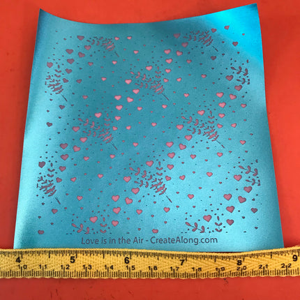 Love is in the Air Heart Valentines day Silkscreen Stencil Crafting, Polymer Clay, Art Jewelry, and Mixed Media