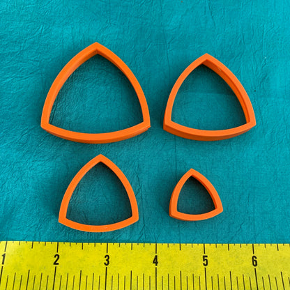Rounded Pointy Triangles polymer clay Cutters set basics collar - Create Along 