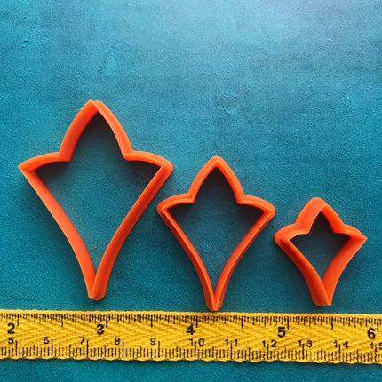 Tulip Drop floral flower petal polymer clay cutter set jewelry earrings pendant small sharp clay cutters