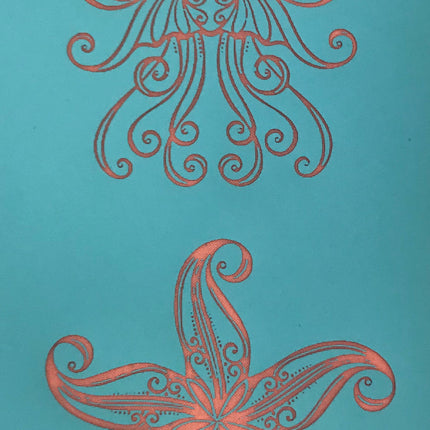 Silkscreen Cindi's Jelli & Star polymer clay Stencil Pattern - Create Along 