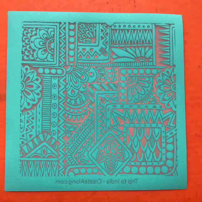 Trip to India Boho Inspired Floral pattern Silkscreen for Polymer Clay and Mixed Media - Create Along 