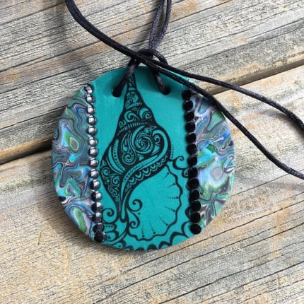 Silkscreen Cindi's Elegant Sea Life polymer clay Stencil Pattern - Create Along 