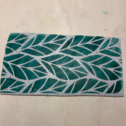 Bay Leaves Leaf Mylar Stencil texture sheet for polymer clay - Create Along 