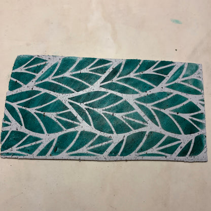Bay Leaves Leaf Mylar Stencil texture sheet for polymer clay - Create Along 