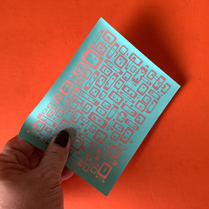 Syn’s #4 Rectangles Mod Mid century Silkscreen For Crafting Polymer Clay + Mixed Media - Create Along 