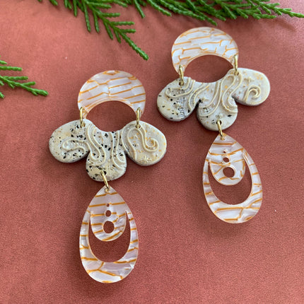 3 Petal Drop arch teardrop polymer clay cutter set Easter Spring Flower - Create Along 