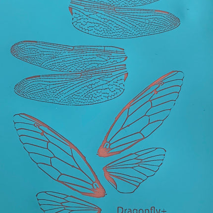 Silkscreen Dragonfly & Cicada Authentic Wings Stencil polymer clay - Create Along 