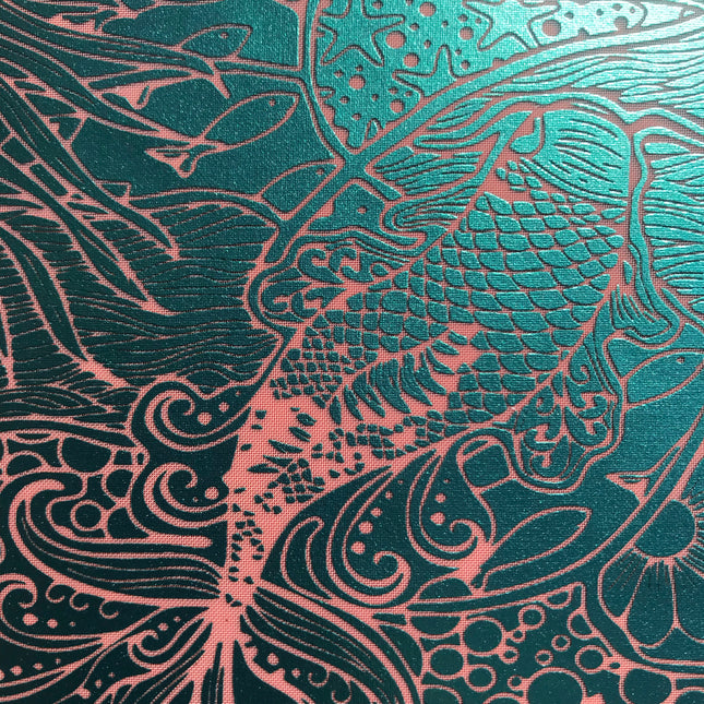 Koi Pond Gold Fish Silkscreen silk screen stencil For Crafting Polymer Clay + Mixed Media - Create Along 