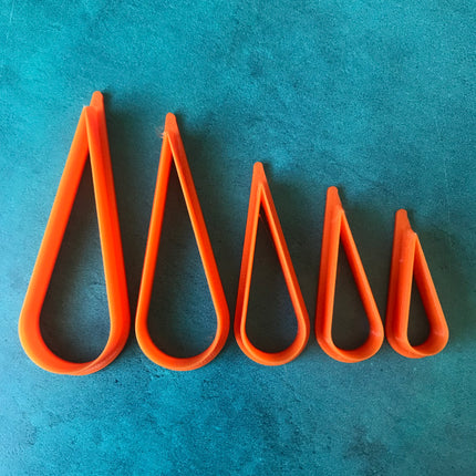 Rain Drops polymer clay cutter set jewelry earrings basics drop teardrop shape - Create Along 