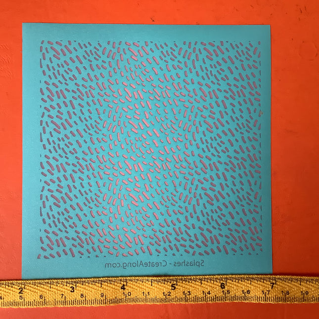 Splashes dashes dash Silkscreen for Polymer Clay and Mixed Media - Create Along 