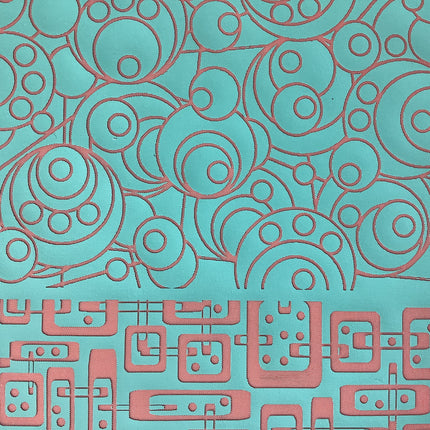 Syn’s #7 Circles Rectangles mod geometric Silkscreen For Crafting Polymer Clay + Mixed Media - Create Along 