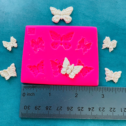 Polymer Clay Resin Mold - 6 butterfly variety small for slabs earrings art jewelry - Create Along 