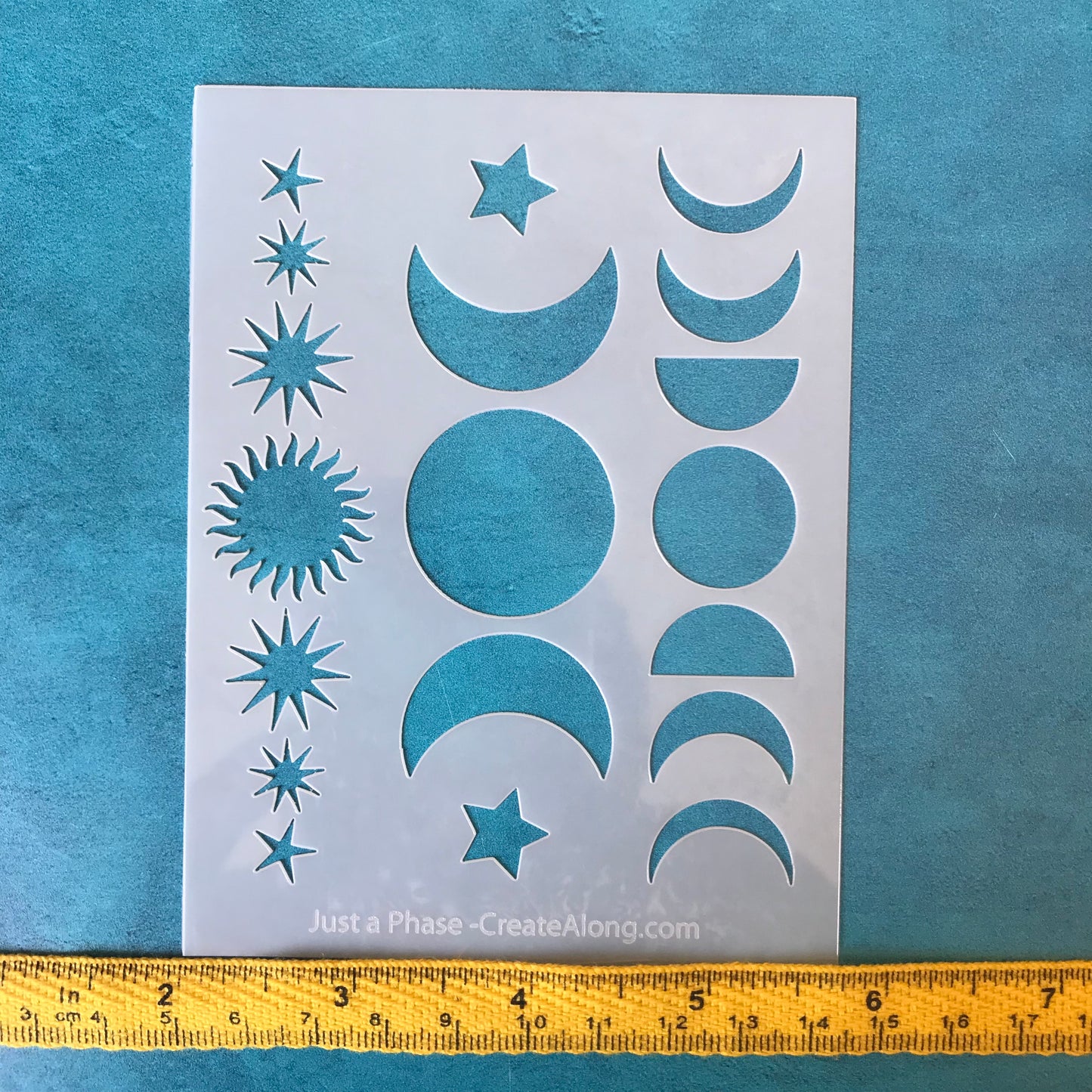 Just A Phase Mylar Stencil texture sheet for polymer clay earrings art jewelry mixed media