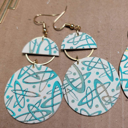 Syn’s #13 Three patterns in one Modern circles ovals Silkscreen For Crafting Polymer Clay + Mixed Media - Create Along 