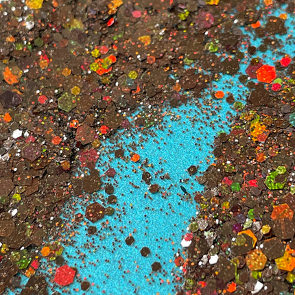 Sunset Chunky Glitter brown holo for pens candles earrings clay resin mugs slime tumblers nail art 2 oz - Create Along 