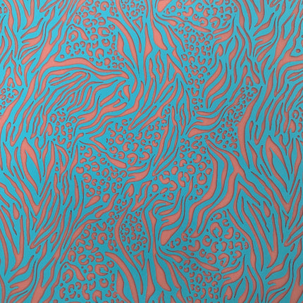 Silk Screen Animalistic Zebra and Leopard Cheetah Print Stencil For Polymer Clay - Create Along 