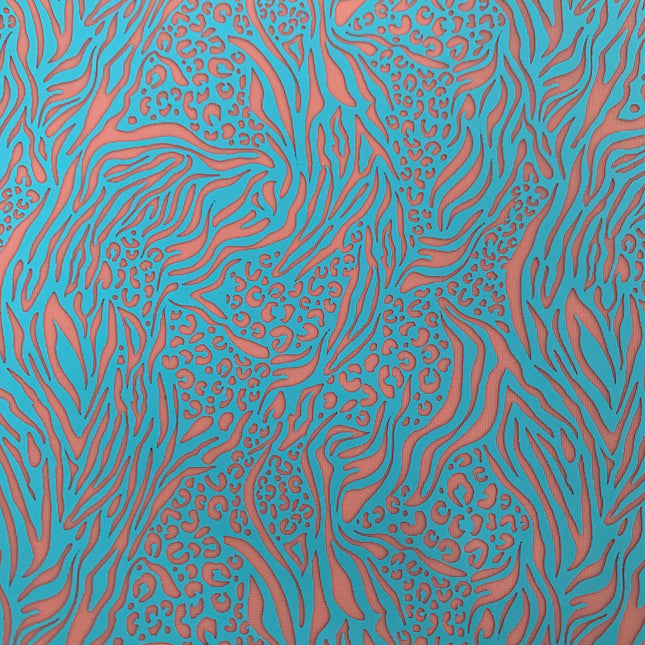 Silk Screen Animalistic Zebra and Leopard Cheetah Print Stencil For Polymer Clay - Create Along 