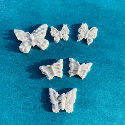 Polymer Clay Resin Mold - 6 butterfly variety small for slabs earrings art jewelry - Create Along 