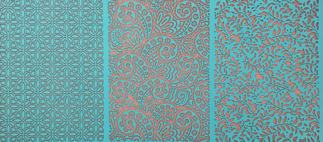 Silkscreen Stencil Shrines 1 3 Patterns For Crafting For Polymer Clay + Mixed Media - Create Along 