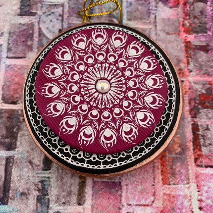 Silk Screen Cindi's Paisley Peacocks polymer clay stencil - Create Along 