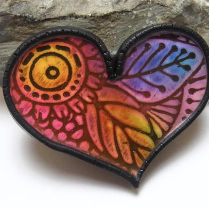 Floral Fantasia modern flowers Texture Mat Silicone rubber Stamp for polymer clay paper Gelli plate and resin - Create Along 