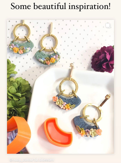 Bib Collar polymer clay cutter set jewelry earrings pendant small sharp clay cutters bib neckpiece - Create Along 