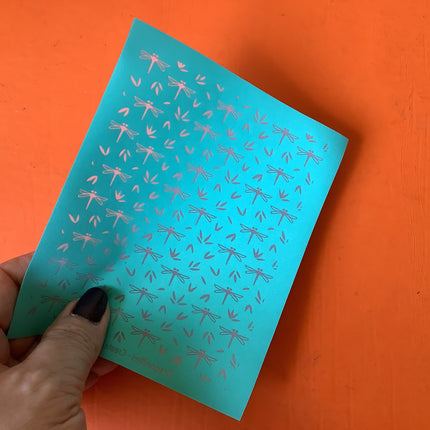 Dragonflies Silkscreen Spring Bug Stencil For Polymer Clay - Create Along 