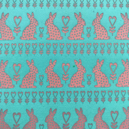 Hunny Bunny Easter Bunnies Hearts Silkscreen Stencil for Polymer Clay, Art Jewelry - Create Along 