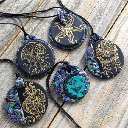 Silkscreen Cindi's Jelli & Star polymer clay Stencil Pattern - Create Along 