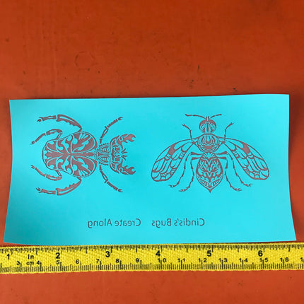 Silkscreen Polymer Cindi's Bugs Trading Coins Stencil for polymer clay - Create Along 