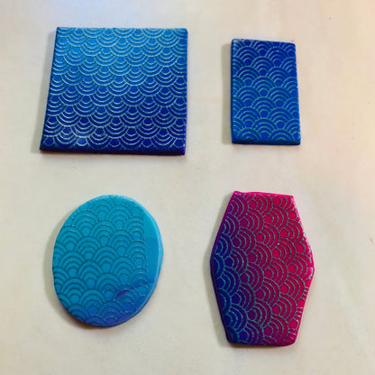 Large Beveled Edge geometric shape polymer clay cutter set basics - Create Along 