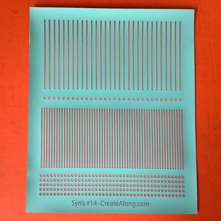 Syn’s #14 Stripes and Dots Geometric Silkscreen For Crafting Polymer Clay + Mixed Media - Create Along 