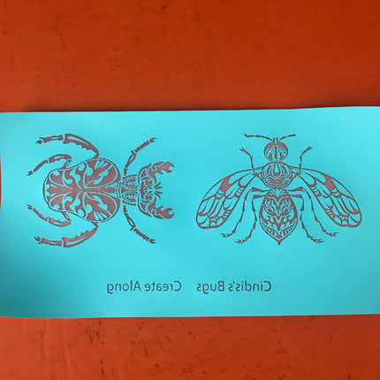 Silkscreen Polymer Cindi's Bugs Trading Coins Stencil for polymer clay - Create Along 