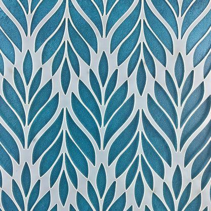 Bargello Leaves Large Leaf Mylar Stencil texture sheet - Create Along 
