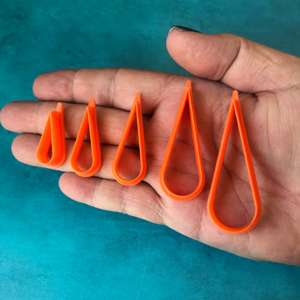 Rain Drops polymer clay cutter set jewelry earrings basics drop teardrop shape - Create Along 