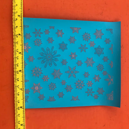 Snowflakes Silkscreen Stencil For Polymer Clay Christmas - Create Along 