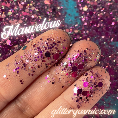Mauvelous Mauve pink purple chunky Glitter for pens candles earrings clay resin mugs slime tumblers nail art 2 oz - Create Along 