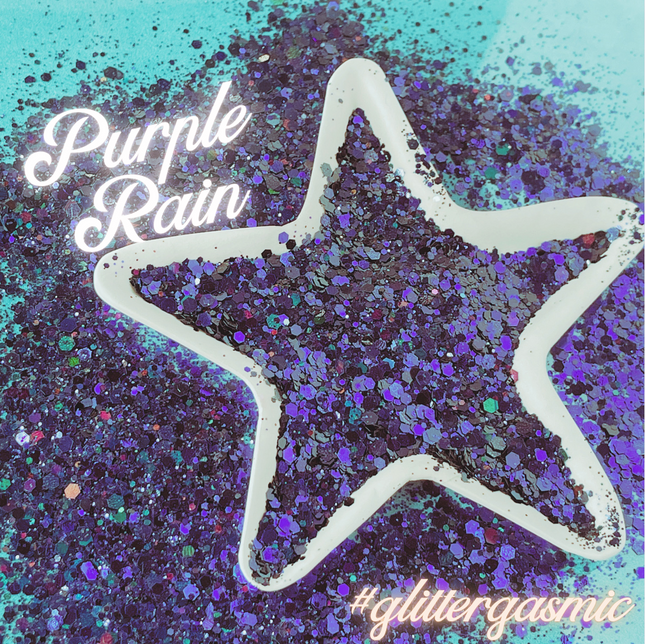 Purple Rain chunky holographic Glitter for pens candles earrings clay resin mugs slime tumblers nail art 2 oz - Create Along 
