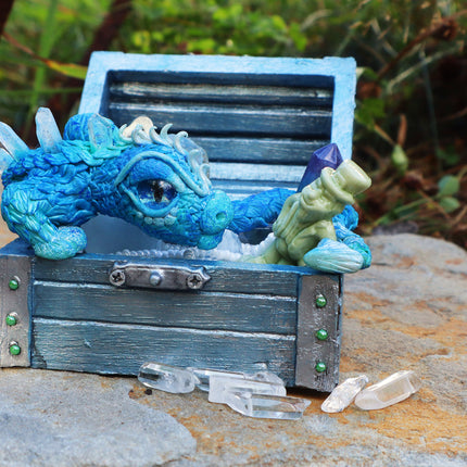 Make an Ice Treasure Dragon Polymer Clay Sculpture Online Workshop with Sandy Huntress - Create Along 