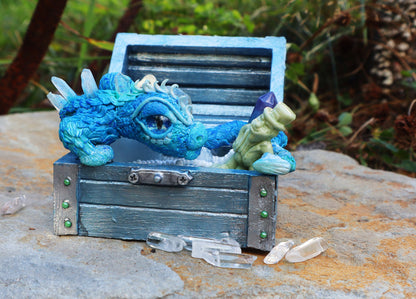 Make an Ice Treasure Dragon Polymer Clay Sculpture Online Workshop with Sandy Huntress - Create Along 