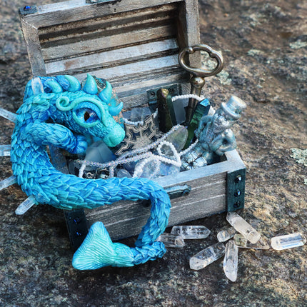 Make an Ice Treasure Dragon Polymer Clay Sculpture Online Workshop with Sandy Huntress - Create Along 