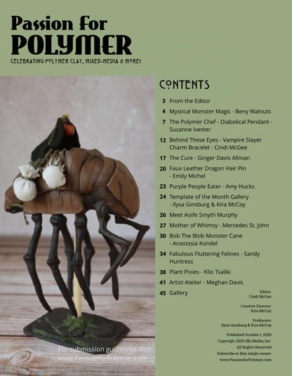 Fantasy Passion for Polymer Clay Magazine Project Book DIGITAL October 2020 Tutorials - Create Along 
