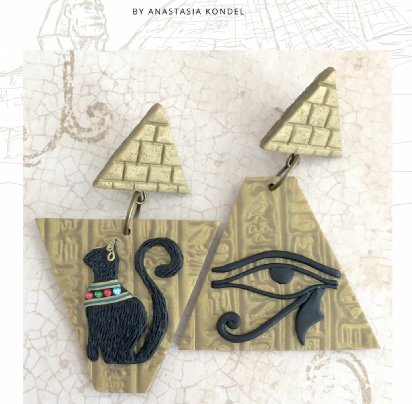 Egyptian Jewelry Passion for Polymer Clay DIGITAL magazine project book Sept 2020 Around the World