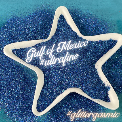 Gulf of Mexico Blue Superfine Holographic Glitter for pens candles earrings clay resin mugs slime tumblers nail art 2 oz - Create Along 