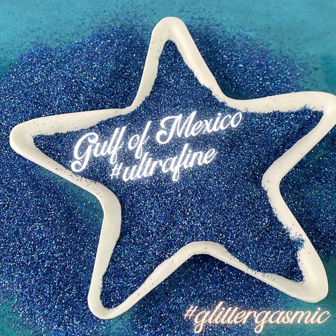 Gulf of Mexico Blue Superfine Holographic Glitter for pens candles earrings clay resin mugs slime tumblers nail art 2 oz