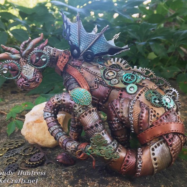 Make an Amazing Steampunk Sculpted Dragon with Polymer Clay Online Workshop with Sandy Huntress - Create Along 
